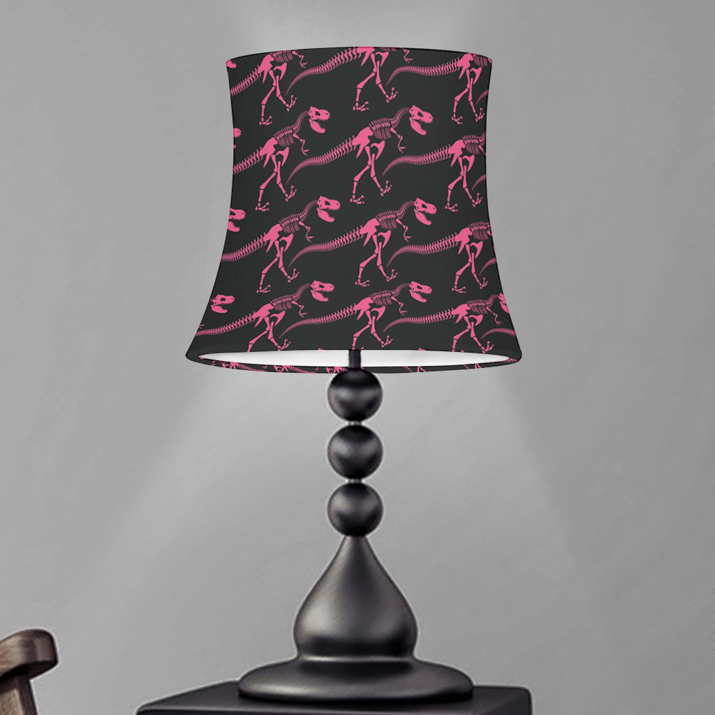 Pink Tyrannosaurus Fossil Pattern Print Bell Lamp Shade