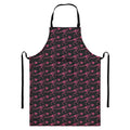 Pink Tyrannosaurus Fossil Pattern Print Bib Apron With Pocket