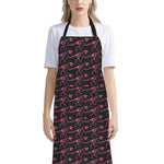 Pink Tyrannosaurus Fossil Pattern Print Bib Apron With Pocket
