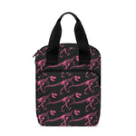 Pink Tyrannosaurus Fossil Pattern Print Bible Tote Bag