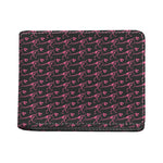 Pink Tyrannosaurus Fossil Pattern Print Bifold Wallet