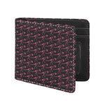 Pink Tyrannosaurus Fossil Pattern Print Bifold Wallet