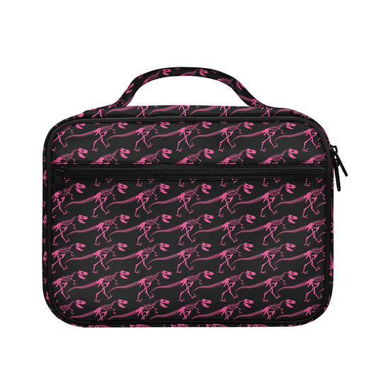 Pink Tyrannosaurus Fossil Pattern Print Briefcase Bible Bag