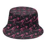 Pink Tyrannosaurus Fossil Pattern Print Bucket Hat