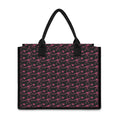Pink Tyrannosaurus Fossil Pattern Print Canvas Tote Bag
