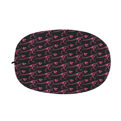 Pink Tyrannosaurus Fossil Pattern Print Car Side Mirror Covers