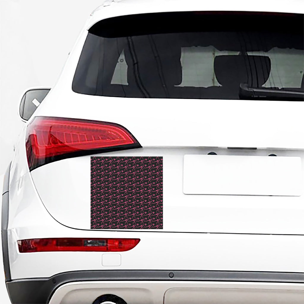 Pink Tyrannosaurus Fossil Pattern Print Car Sticker