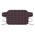 Pink Tyrannosaurus Fossil Pattern Print Car Windshield Snow Cover