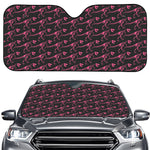 Pink Tyrannosaurus Fossil Pattern Print Car Windshield Sun Shade