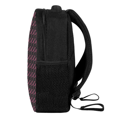 Pink Tyrannosaurus Fossil Pattern Print Casual Backpack