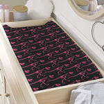 Pink Tyrannosaurus Fossil Pattern Print Changing Pad Cover
