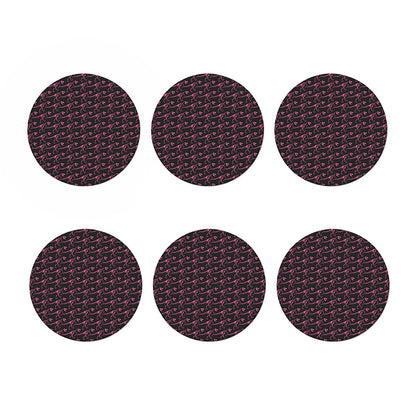 Pink Tyrannosaurus Fossil Pattern Print Coaster Set