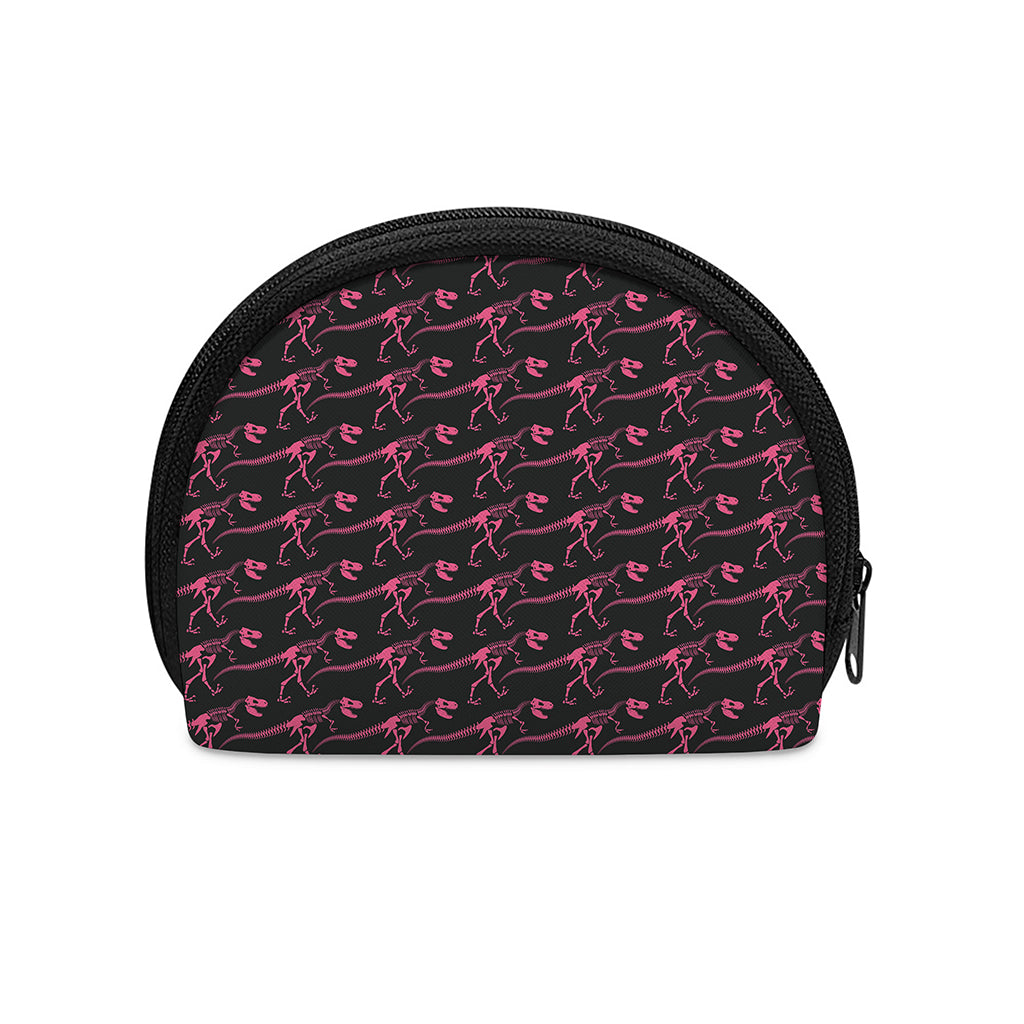 Pink Tyrannosaurus Fossil Pattern Print Coin Purse