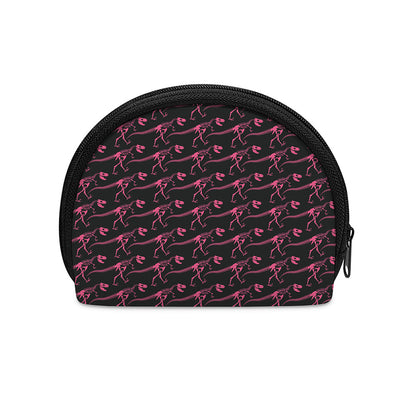 Pink Tyrannosaurus Fossil Pattern Print Coin Purse