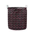 Pink Tyrannosaurus Fossil Pattern Print Collapsible Laundry Basket