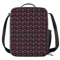 Pink Tyrannosaurus Fossil Pattern Print Crossbody Lunch Bag