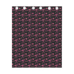 Pink Tyrannosaurus Fossil Pattern Print Curtain