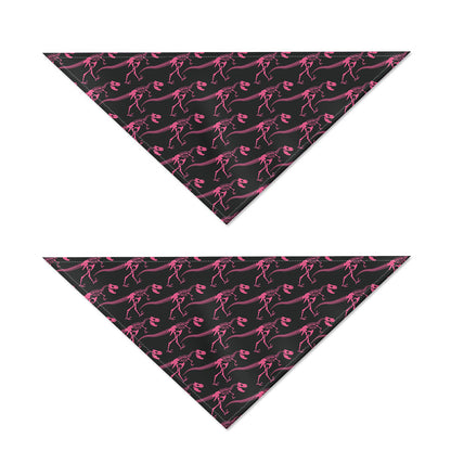 Pink Tyrannosaurus Fossil Pattern Print Dog Bandana