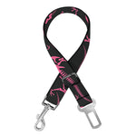 Pink Tyrannosaurus Fossil Pattern Print Dog Seat Belt