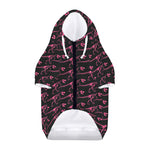 Pink Tyrannosaurus Fossil Pattern Print Dog Zip Up Hoodie