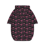 Pink Tyrannosaurus Fossil Pattern Print Dog Zip Up Hoodie