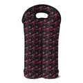 Pink Tyrannosaurus Fossil Pattern Print Double Neoprene Wine Tote
