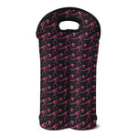Pink Tyrannosaurus Fossil Pattern Print Double Neoprene Wine Tote