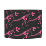 Pink Tyrannosaurus Fossil Pattern Print Drum Lamp Shade