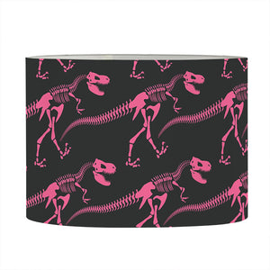 Pink Tyrannosaurus Fossil Pattern Print Drum Lamp Shade