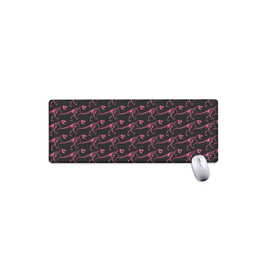Pink Tyrannosaurus Fossil Pattern Print Extended Mouse Pad
