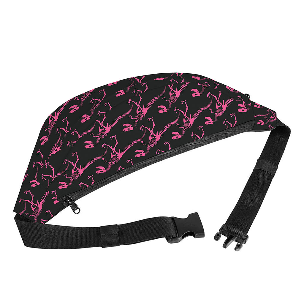 Pink Tyrannosaurus Fossil Pattern Print Fanny Pack