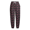 Pink Tyrannosaurus Fossil Pattern Print Fleece Lined Knit Pants