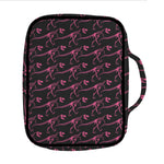 Pink Tyrannosaurus Fossil Pattern Print Front Pocket Bible Bag