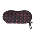 Pink Tyrannosaurus Fossil Pattern Print Glasses Case