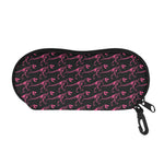 Pink Tyrannosaurus Fossil Pattern Print Glasses Case