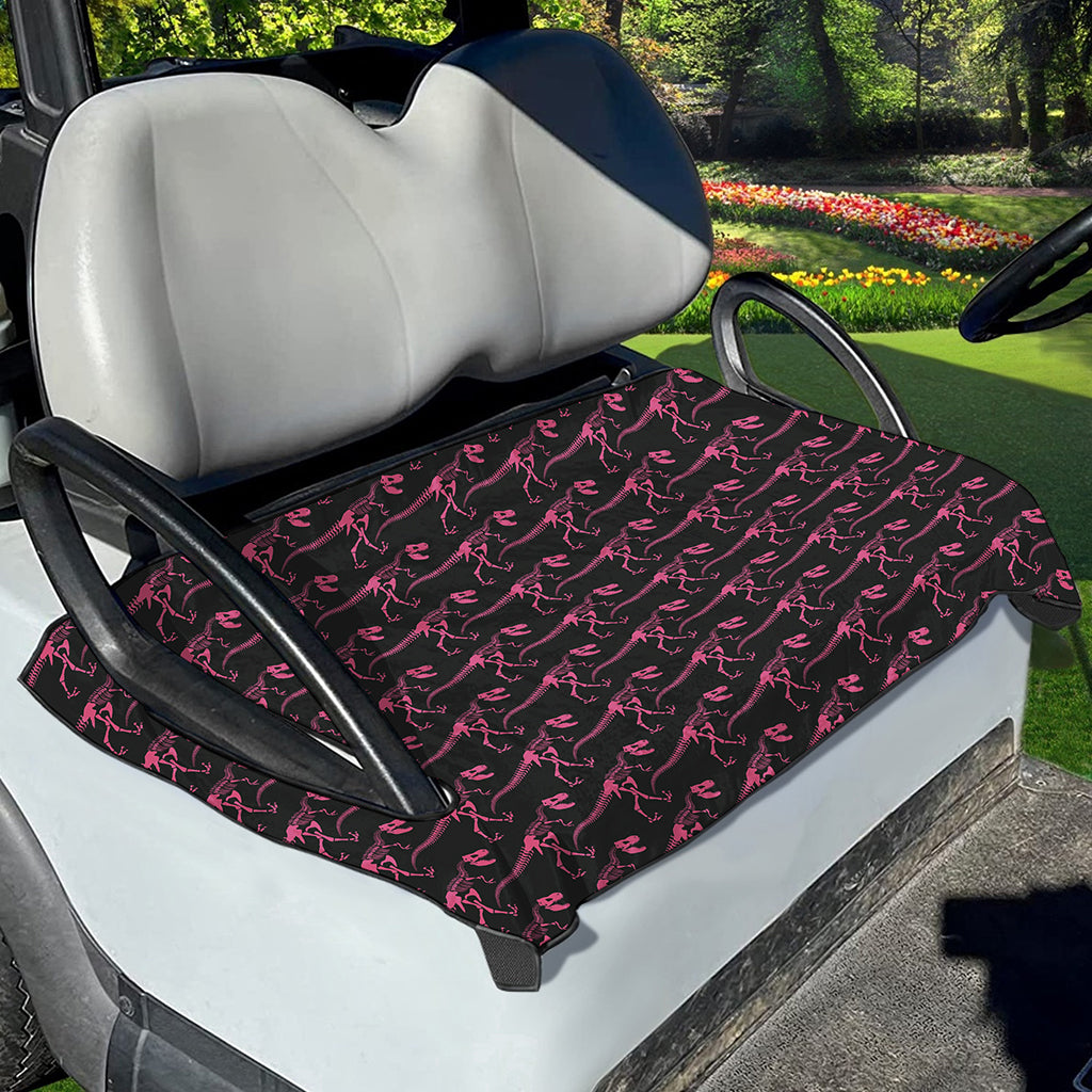Pink Tyrannosaurus Fossil Pattern Print Golf Cart Seat Cover