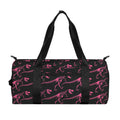 Pink Tyrannosaurus Fossil Pattern Print Gym Bag