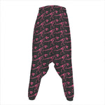 Pink Tyrannosaurus Fossil Pattern Print Hammer Pants