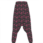 Pink Tyrannosaurus Fossil Pattern Print Hammer Pants