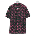 Pink Tyrannosaurus Fossil Pattern Print Hawaiian Shirt