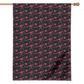 Pink Tyrannosaurus Fossil Pattern Print House Flag