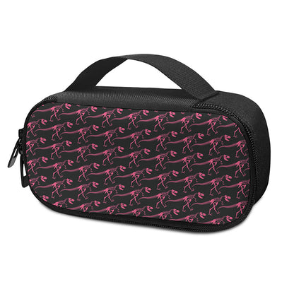 Pink Tyrannosaurus Fossil Pattern Print Insulin Cooler Travel Case