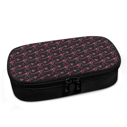 Pink Tyrannosaurus Fossil Pattern Print Insulin Cooler Travel Case