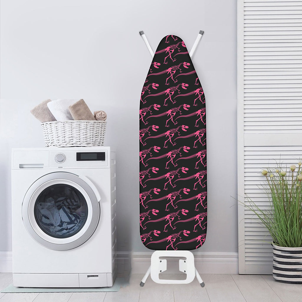 Pink Tyrannosaurus Fossil Pattern Print Ironing Board Cover