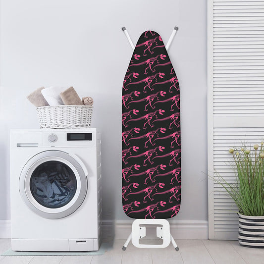Pink Tyrannosaurus Fossil Pattern Print Ironing Board Cover