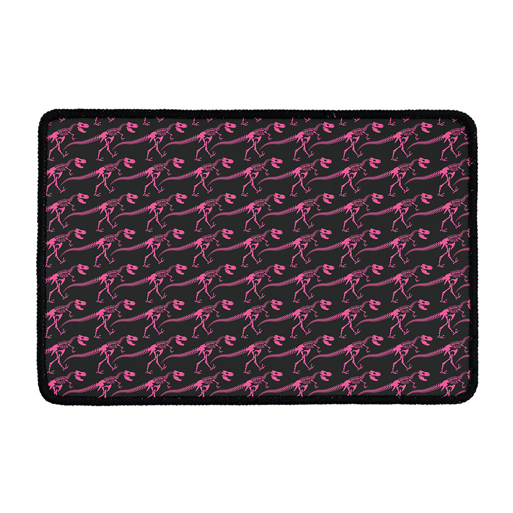 Pink Tyrannosaurus Fossil Pattern Print Kitchen Mat