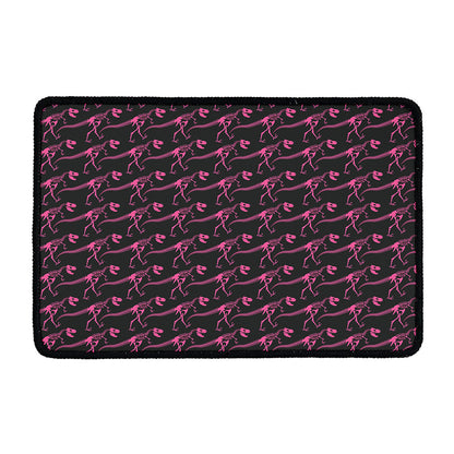 Pink Tyrannosaurus Fossil Pattern Print Kitchen Mat