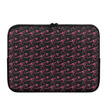 Pink Tyrannosaurus Fossil Pattern Print Laptop Sleeve