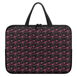 Pink Tyrannosaurus Fossil Pattern Print Laptop Sleeve With Handle