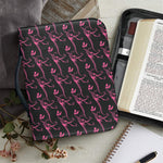 Pink Tyrannosaurus Fossil Pattern Print Leather Bible Cover